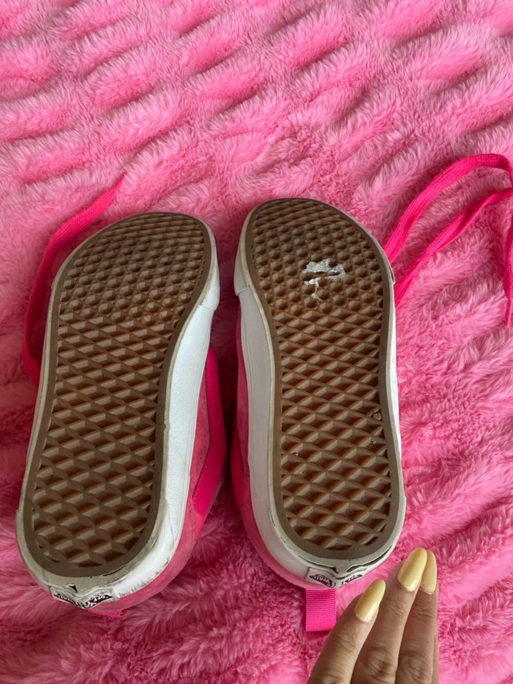 Vans Pink Canvas Slip-On Sneakers women 10 men’s 8.5